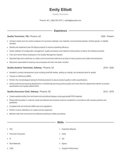 Resume example 1