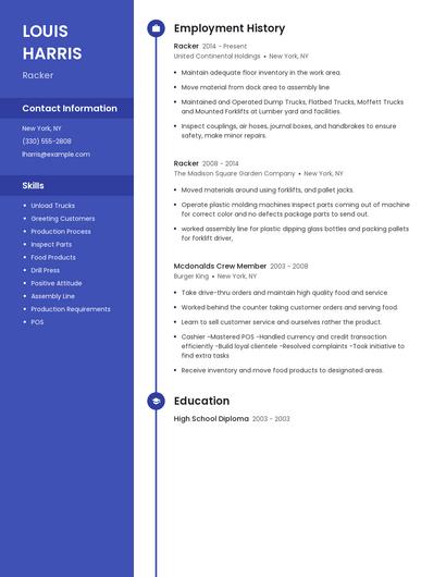 Racker Resume