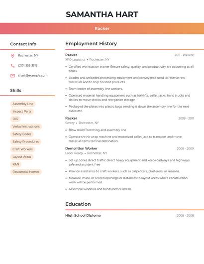 Racker Resume