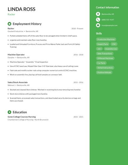 Racker Resume