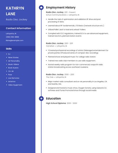 Resume example 4