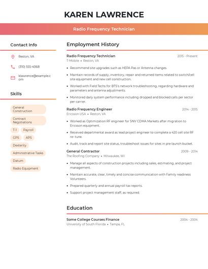 Resume example 3
