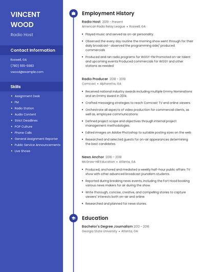 Resume example 5