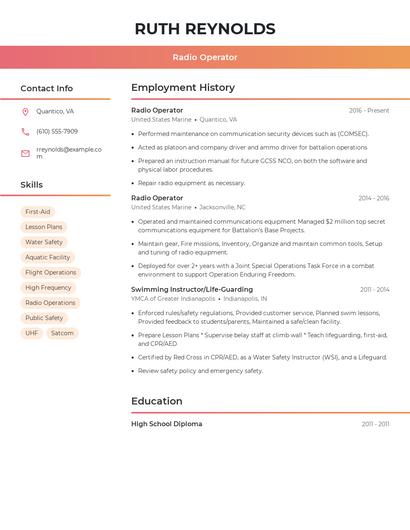 Resume example 3