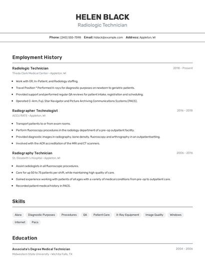 Resume example 2