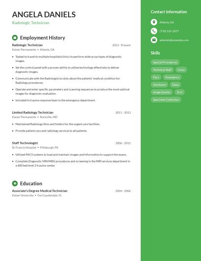Resume example 5