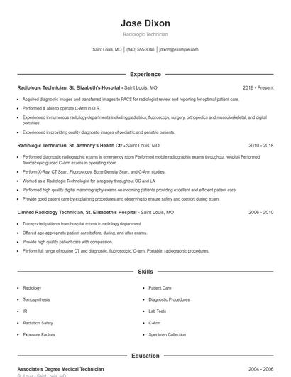 Resume example 1