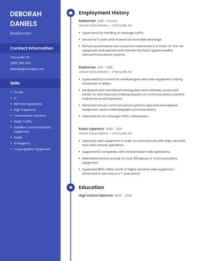 Radioman Resume