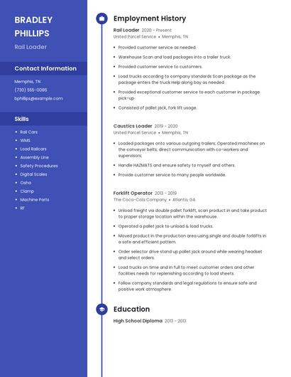 Rail Loader Resume