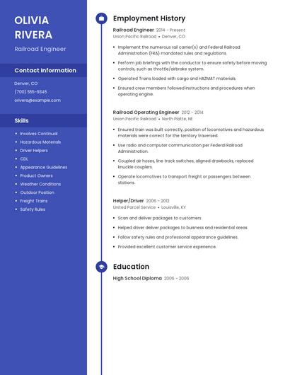 Railroad Engineer Resume