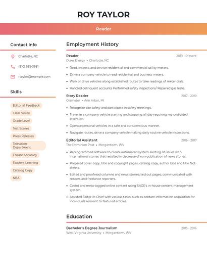 Resume example 3