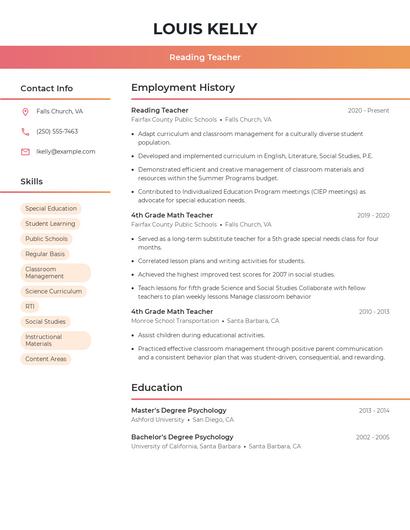 Resume example 3