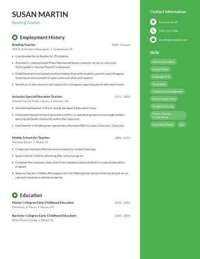Resume example 5