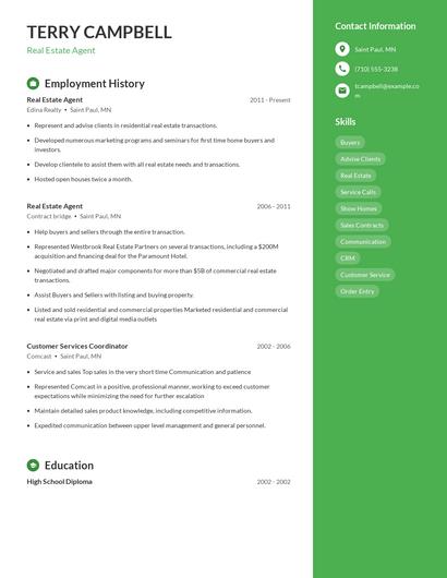 Resume example 5