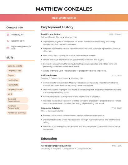 Resume example 3