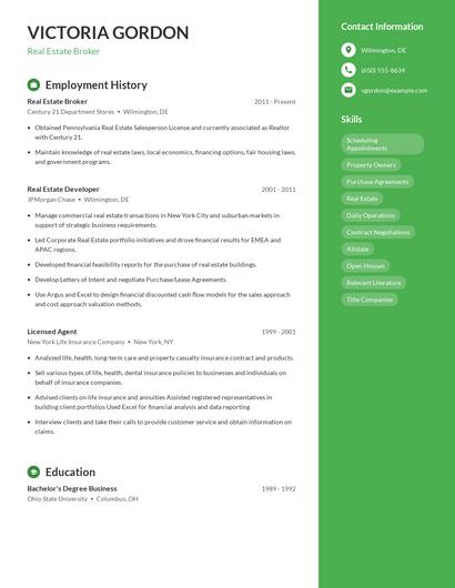 Resume example 5