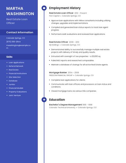 Real Estate Loan Officer Resume