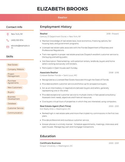 Resume example 3