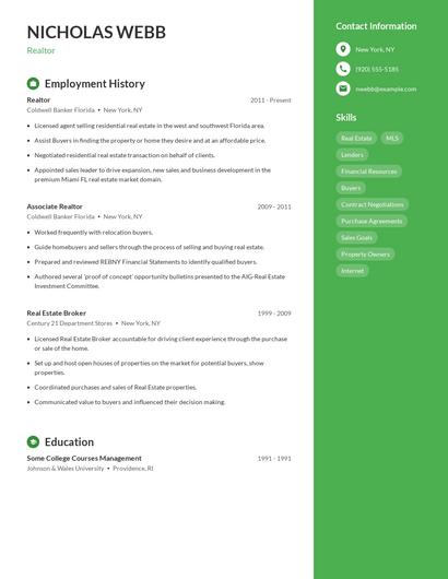 Resume example 5