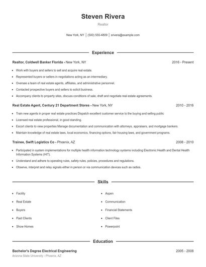 Resume example 1