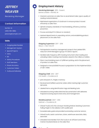 Resume example 5