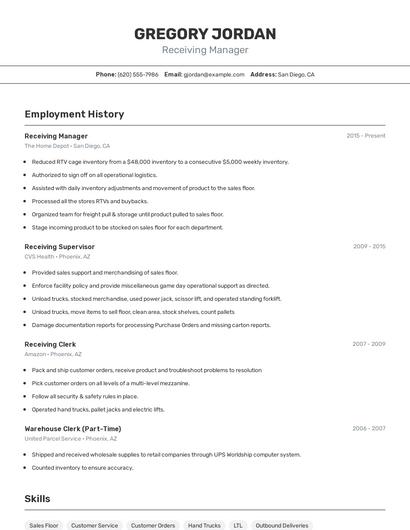 Resume example 2