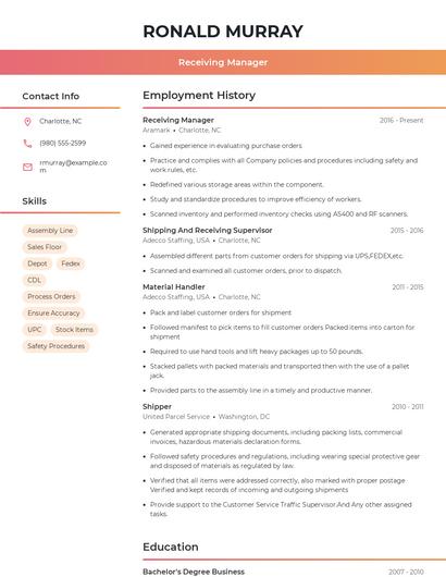 Resume example 3
