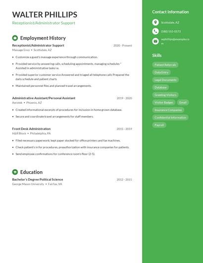 Resume example 5