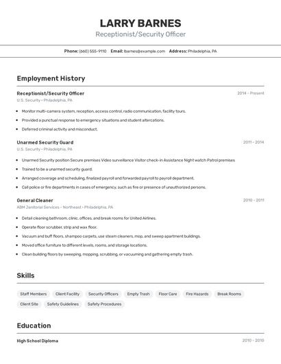 Resume example 2