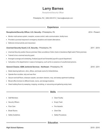 Resume example 1
