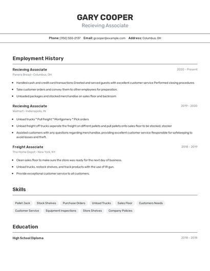 Resume example 2