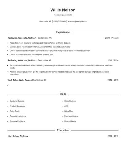 Resume example 1