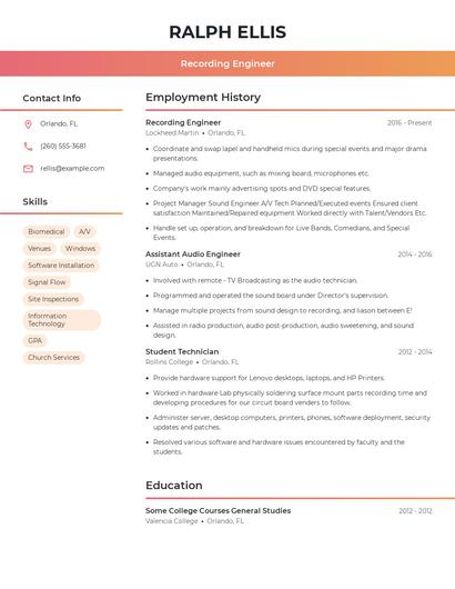 Resume example 3
