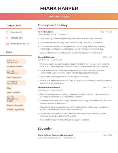 Resume example 3