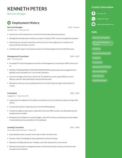Resume example 5