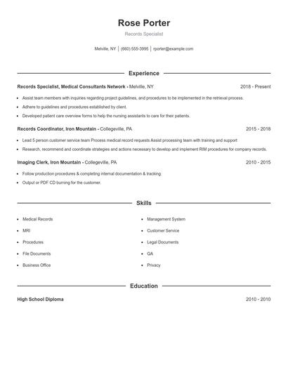 Resume example 1