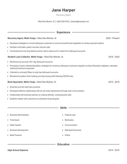 Resume example 1