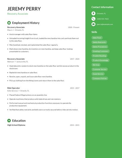 Resume example 5