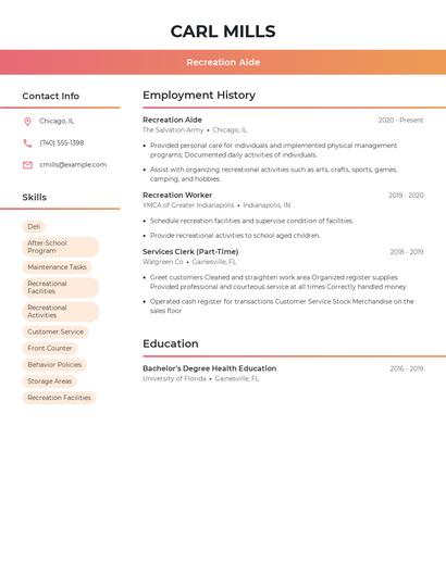 Resume example 3