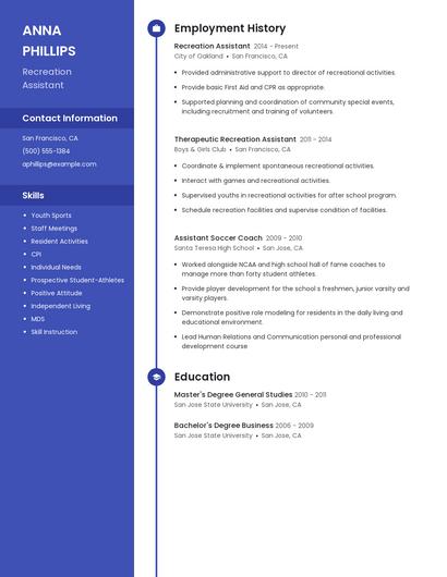 Resume example 5