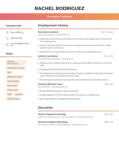 Resume example 3