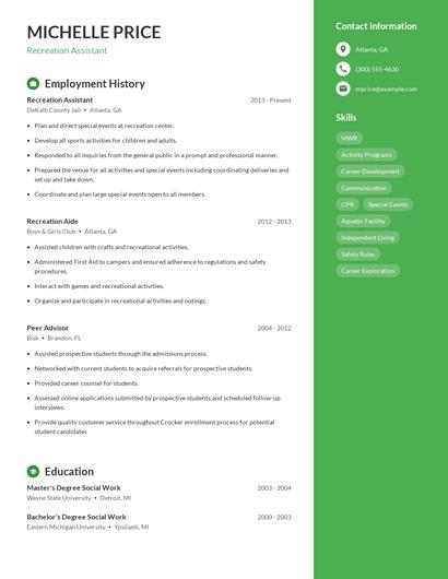 Resume example 4
