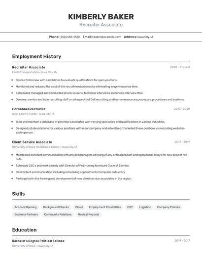 Resume example 2