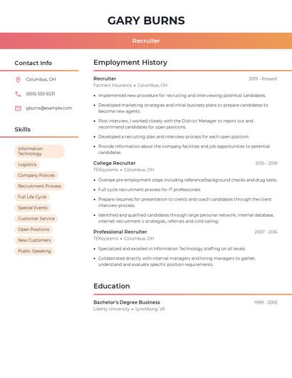 Resume example 3