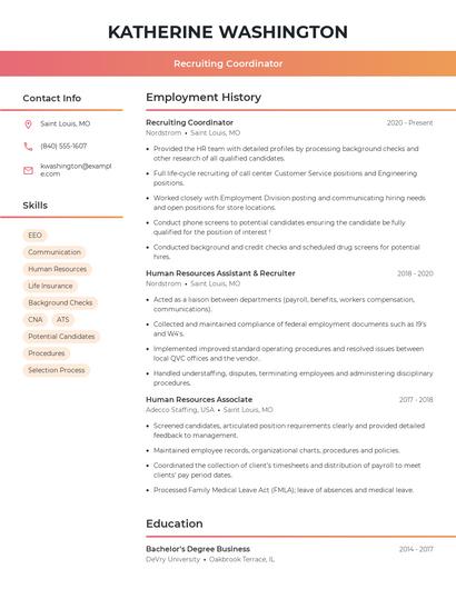 Resume example 3
