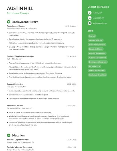 Resume example 5
