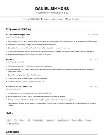 Resume example 2