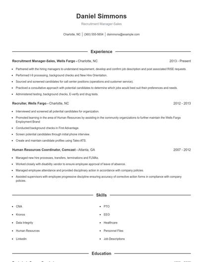 Resume example 1