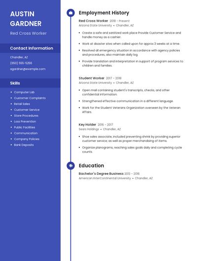 Red Cross Worker Resume