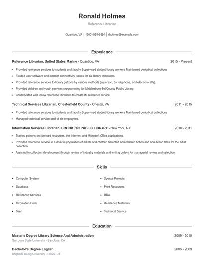 Resume example 1